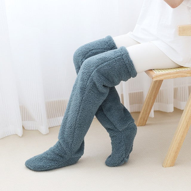 Snugmallow™ Winter Leg Warmers - CozyThigh High Plush Socks