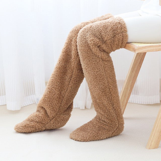 Snugmallow™ Winter Leg Warmers - CozyThigh High Plush Socks