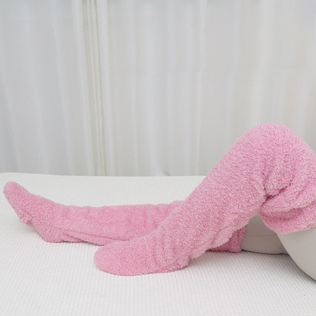 Snugmallow™ Winter Leg Warmers - CozyThigh High Plush Socks