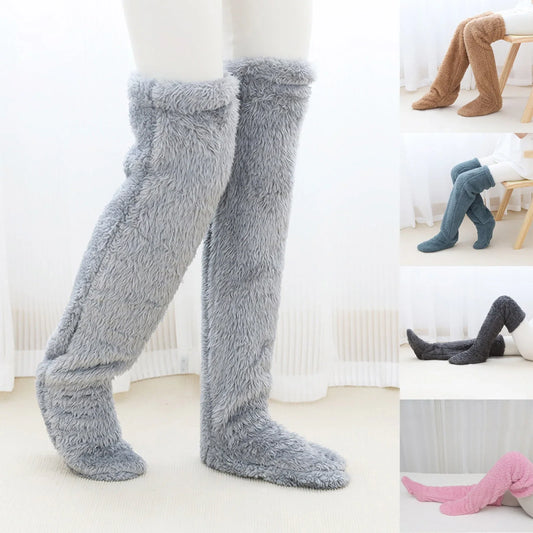 Snugmallow™ Winter Leg Warmers - CozyThigh High Plush Socks