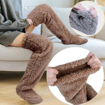 Snugmallow™ Winter Leg Warmers - CozyThigh High Plush Socks